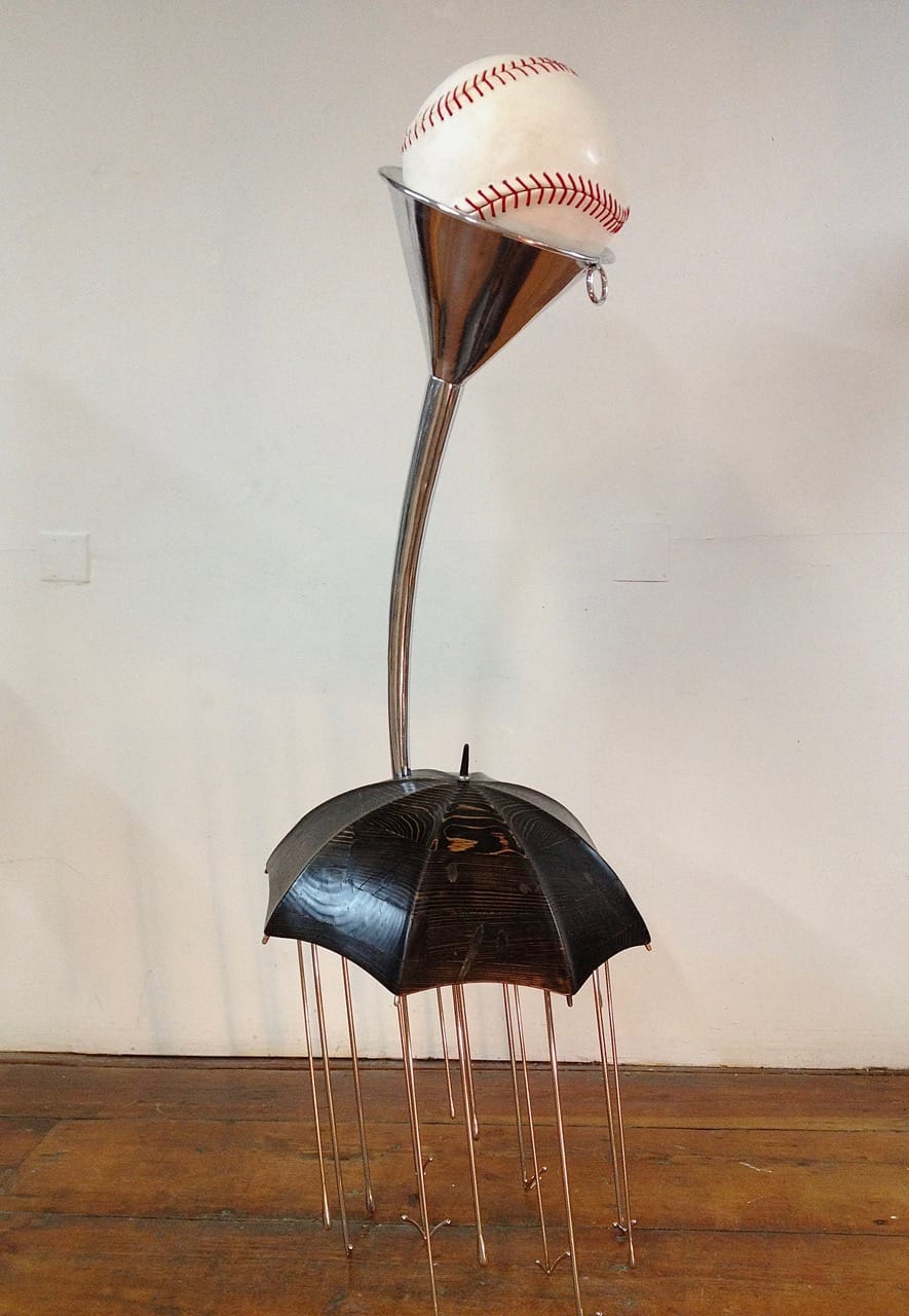 '' THE GAME '' 2013  Cast Aluminum Carved wood Stainless steel Stitched resin fabric